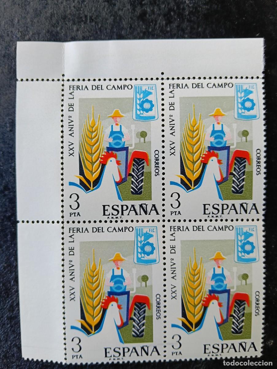 Sellos: Espa&ntilde;a 1975 - Edifil 2263 - XXV Aniversario de la Feria del Campo. Nuevos. Bloque de 4
