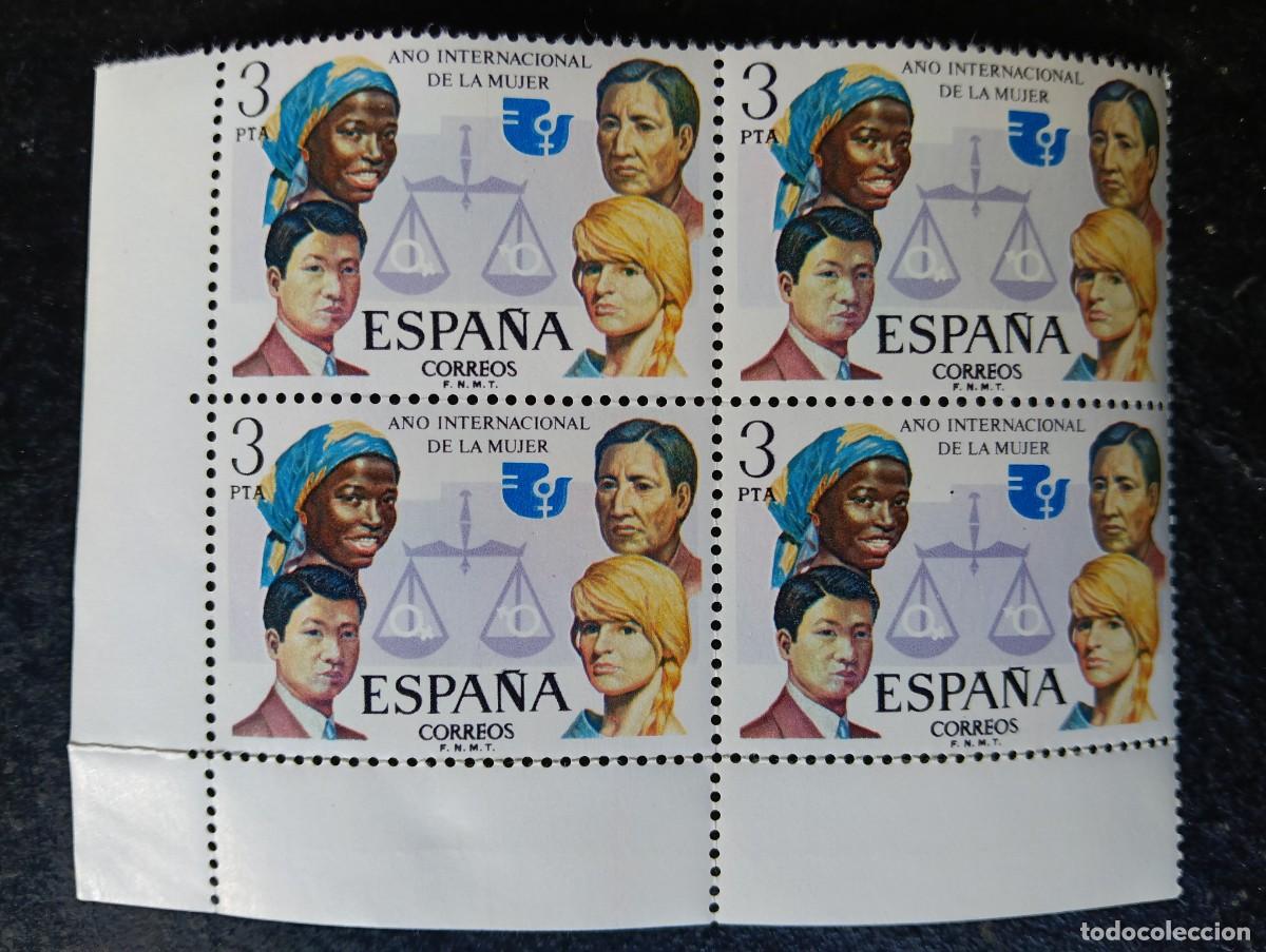 Sellos: EDIFIL 2264, A&Ntilde;O INTERNACIONAL DE LA MUJER, A&Ntilde;O 1975, BLOQUE DE 4