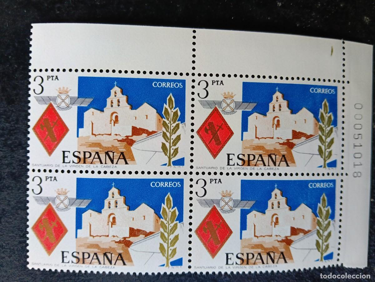 Sellos: Espa&ntilde;a 1975 Edifil 2265 - Santuario de Santa Mar&iacute;a de la Cabeza Andujar (Jaen) - bloque de 4