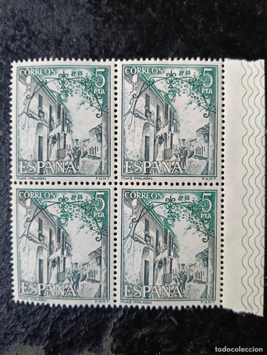 Sellos: Espa&ntilde;a 1975 - Edifil 2270. - Serie tur&iacute;stica. Mijas, M&aacute;laga. Nuevos. Bloque de 4
