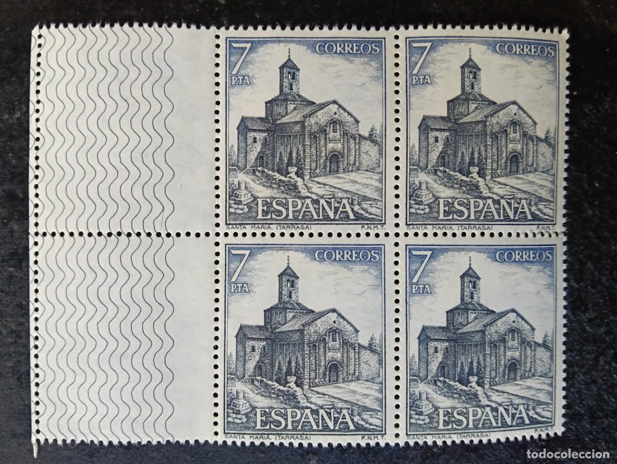 Sellos: espa&ntilde;a 1975 - Edifil 2271 - SERIE TURISTICA. IGLESIA DE SANTA MARIA TARRASA - bloque de 4