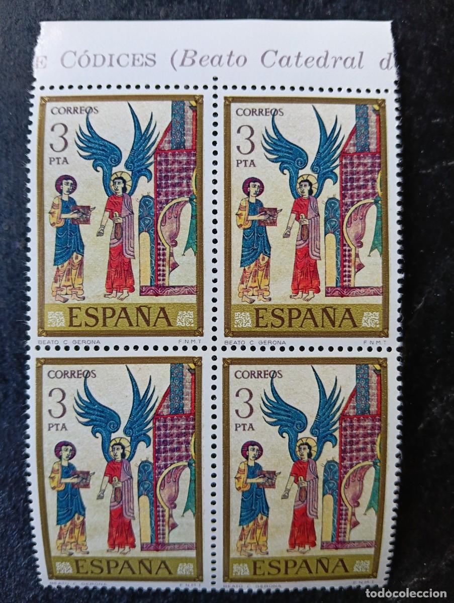 Sellos: Espa&ntilde;a 197 - Edifil 2286 - C&oacute;dices. Catedral de Gerona. Nuevos. Bloque de 4