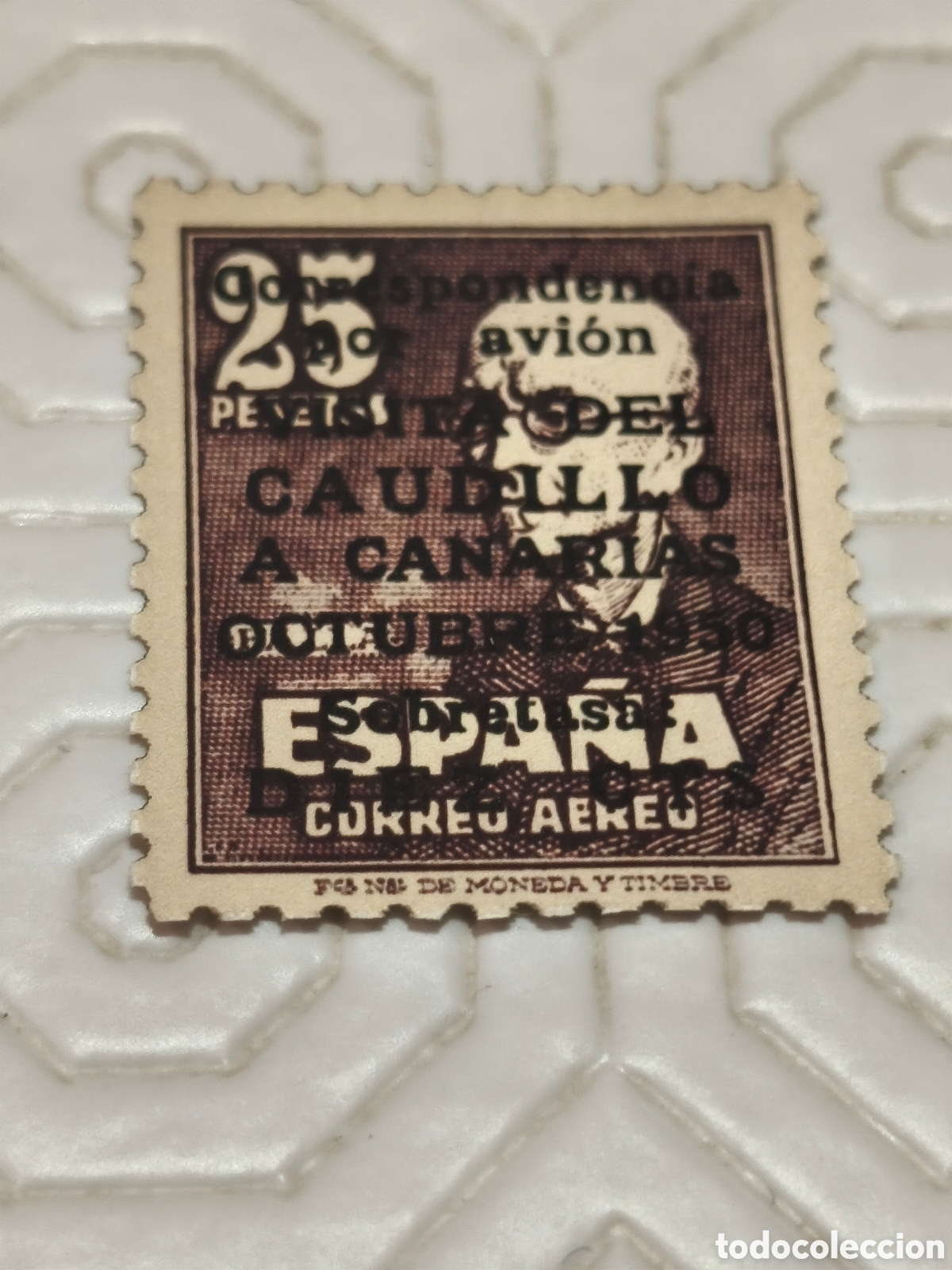 Sellos: Sello debespaa nn1083, nuevo con goma** visita caudillo sin n&uacute;mero ,ver