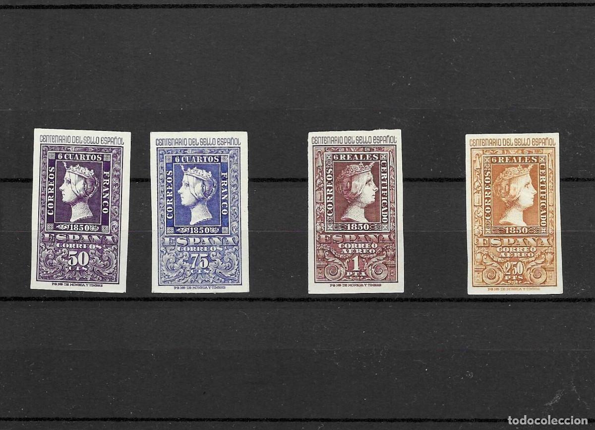 Sellos: Sellos de Espa&ntilde;a A&ntilde;o 1950 Centenario Sellos Espa&ntilde;ol SERIE CORTA N&ordm; 1075/76 y 1079/80