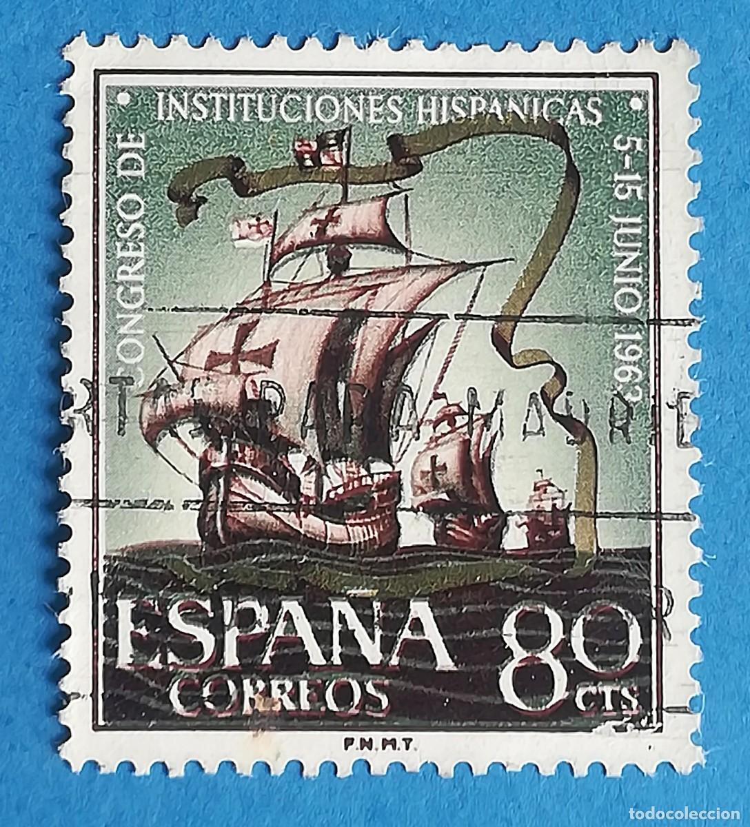 Sellos: Congreso de Instituciones Hisp&aacute;nicas. 80 cts. Edifil 1514.