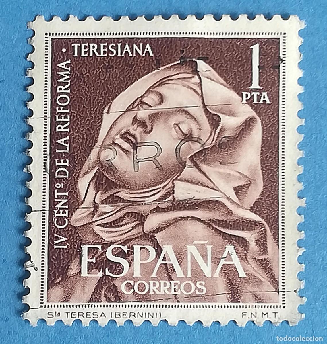 Sellos: &Eacute;xtasis de Santa Teresa (Gian Lorenzo Bernini). Edifil 1429. Usado.