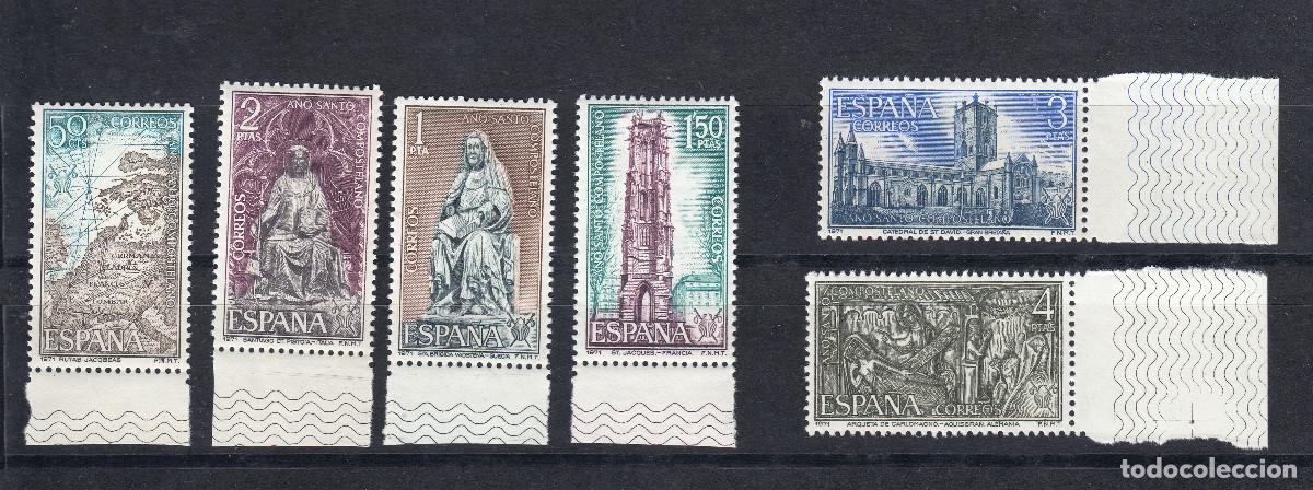 Sellos: 1971 EDIFIL 2008/13** NUEVOS SIN CHARNELA Y BH. A&Ntilde;O SANTO COMPOSTELANO