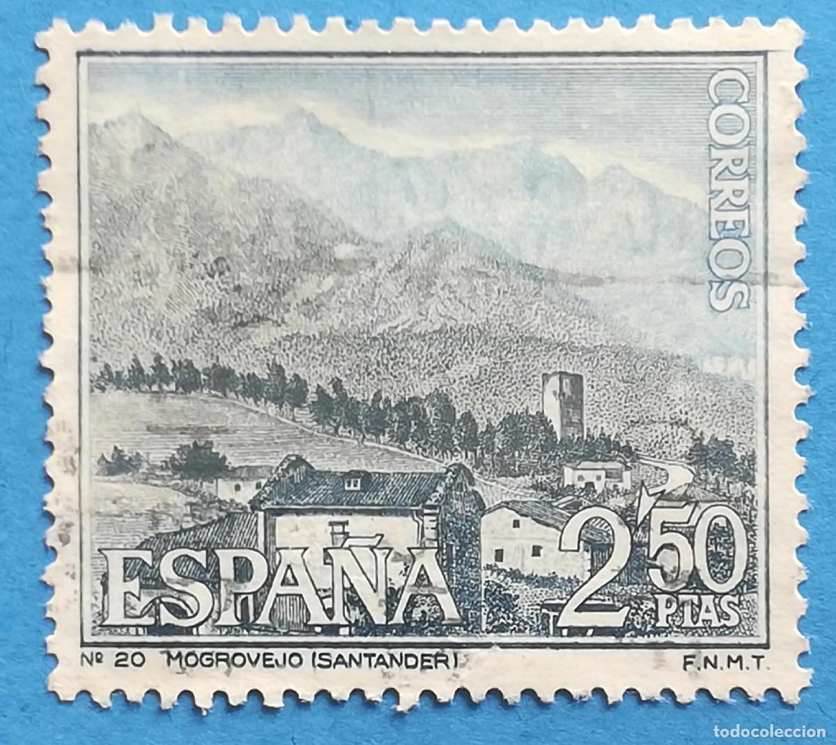 Sellos: Paisajes y Monumentos N&ordm; 20 Mogrovejo (Cantabria). Edifil 1650. Usado.