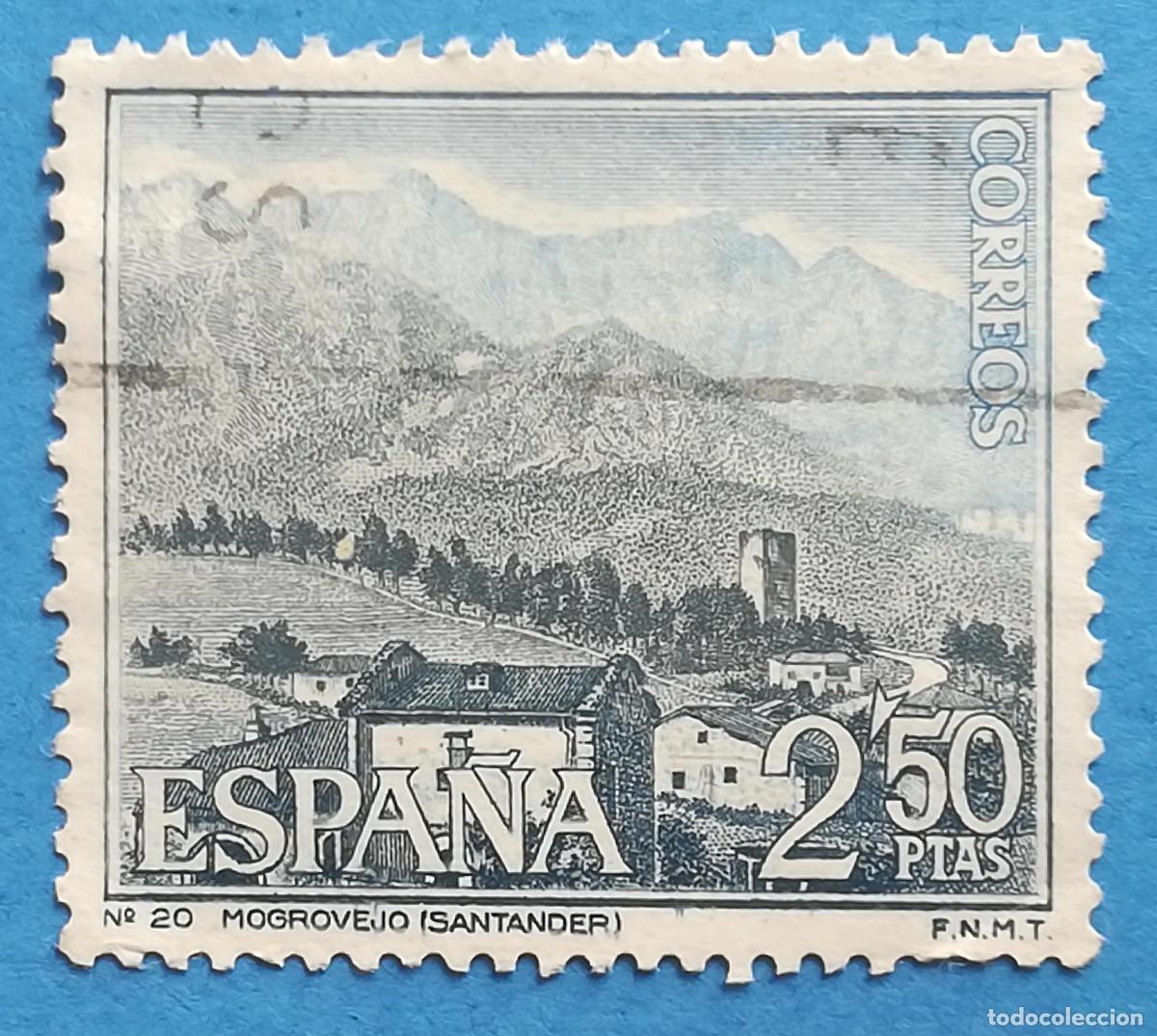 Sellos: Paisajes y Monumentos N&ordm; 20 Mogrovejo (Cantabria). Edifil 1650. Usado.
