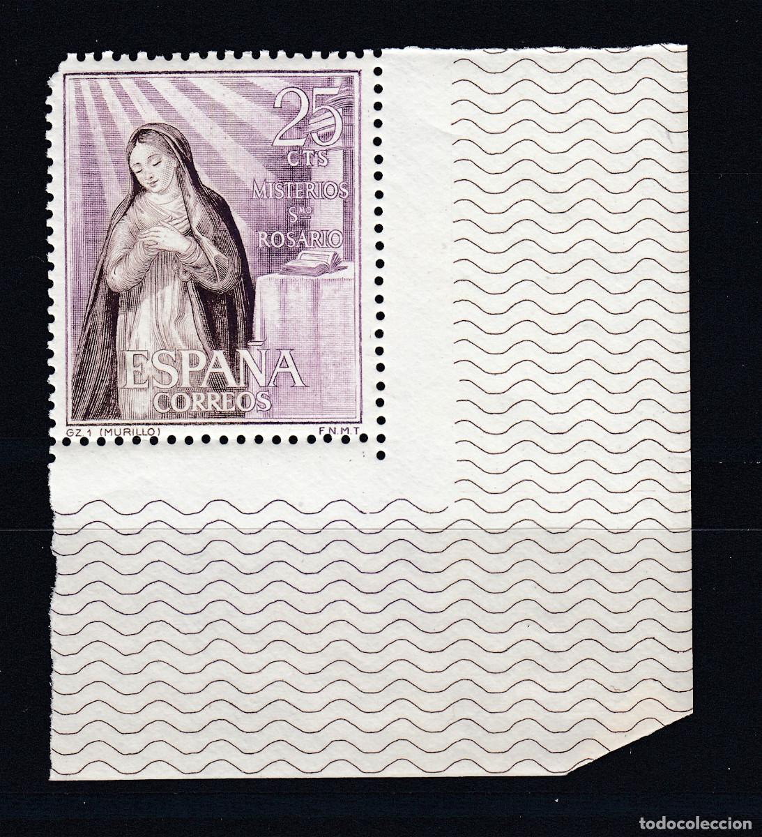 Sellos: 1962 EDIFIL 1463** NUEVO SIN CHARNELA Y BH. SANTO ROSARIO