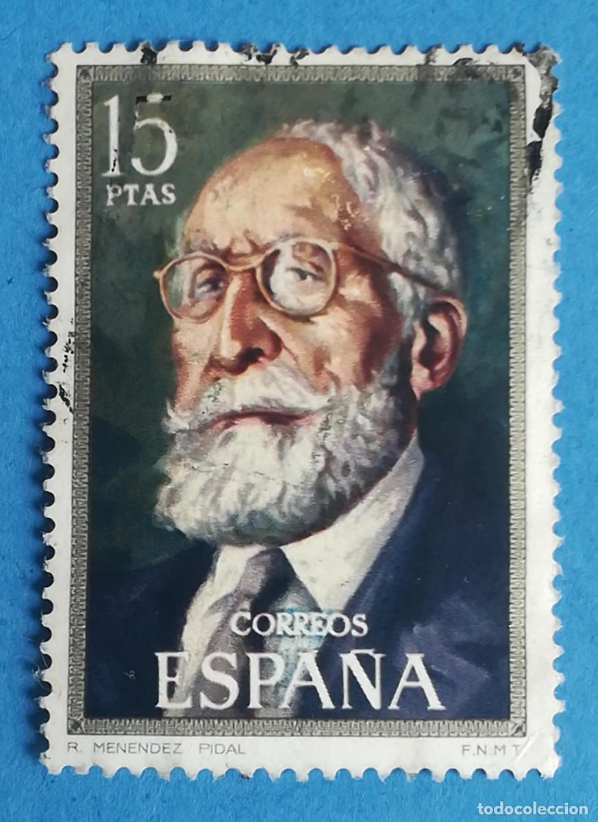 Sellos: Centenario de Celebridades. Ram&oacute;n Men&eacute;ndez Pidal. Edifil 2030. Usado.