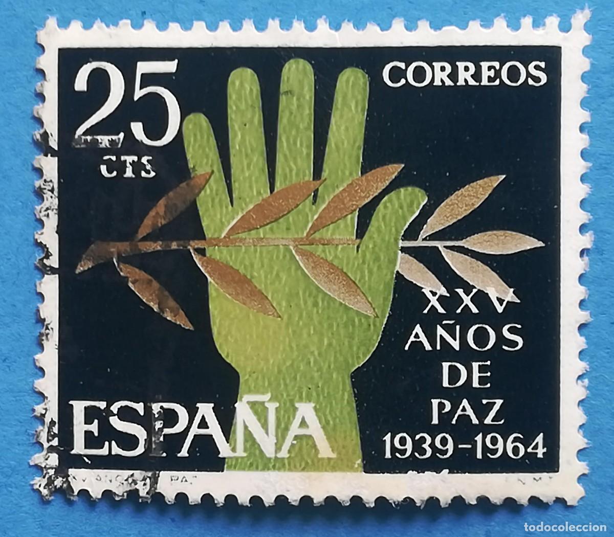 Sellos: XXV a&ntilde;os de paz (1939-1964). Edifil 1305. Usado.