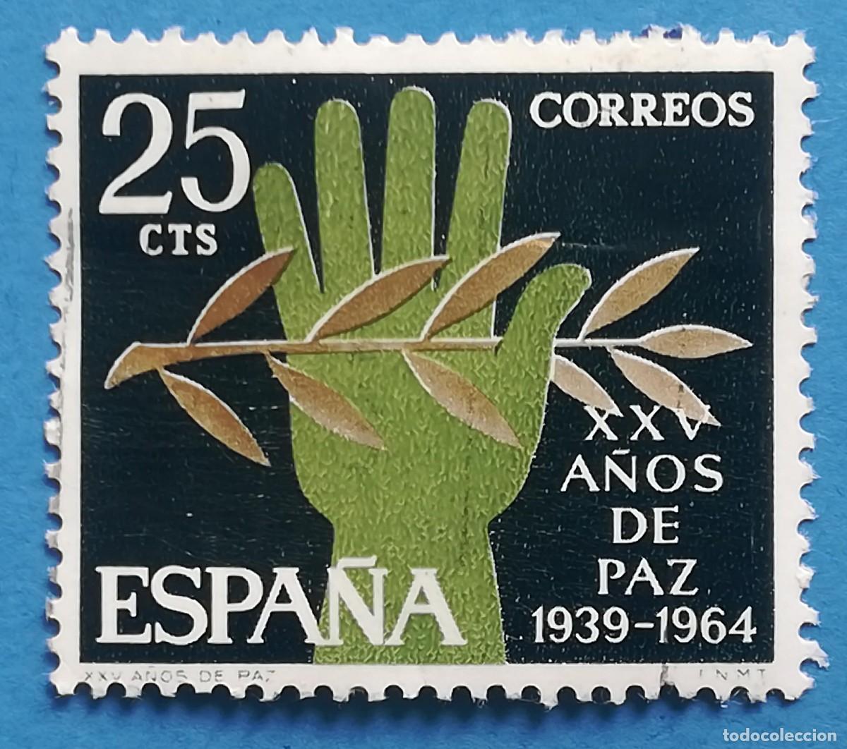 Sellos: XXV a&ntilde;os de paz (1939-1964). Edifil 1305. Usado.