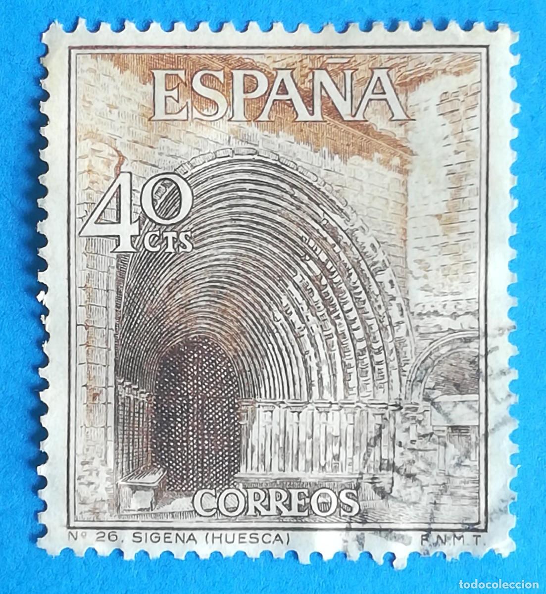 Sellos: Paisajes y Monumentos N&ordm; 26. Sigena (Huesca). Edifil 1728.