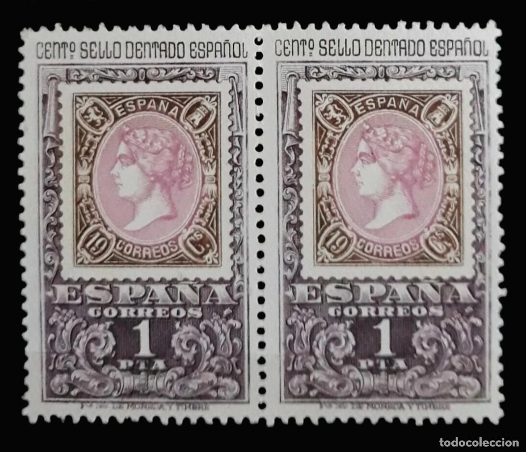 Sellos: ESPA&Ntilde;A 1965 Centenario del primer sello dentado. EDIFIL 1690. PAREJA - NUEVO - MNH.