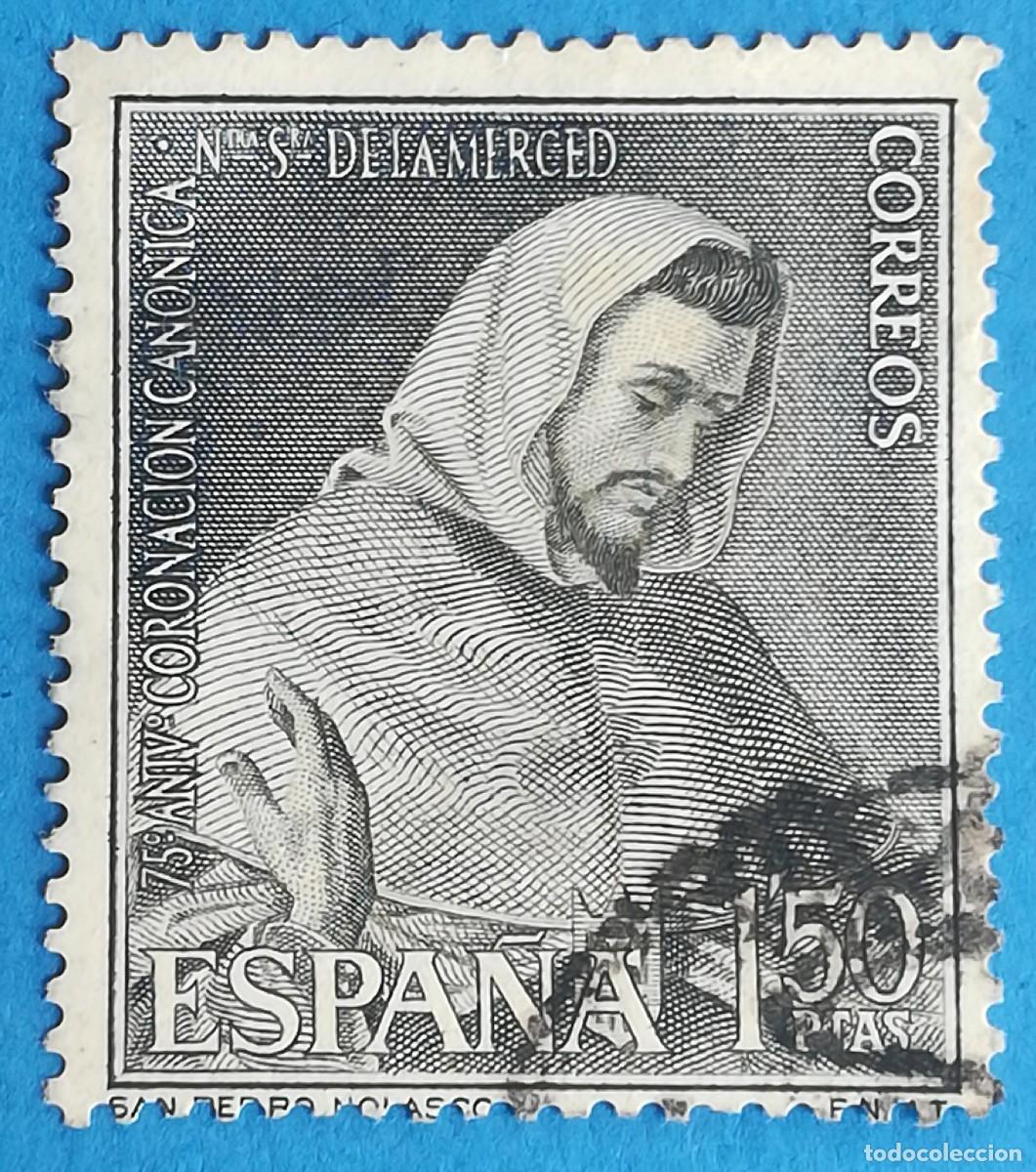 Sellos: 75 Aniv. Coronaci&oacute;n Can&oacute;niga Nuestra Se&ntilde;ora de la Merced. San Pedro Nolasco. Edifil 1524