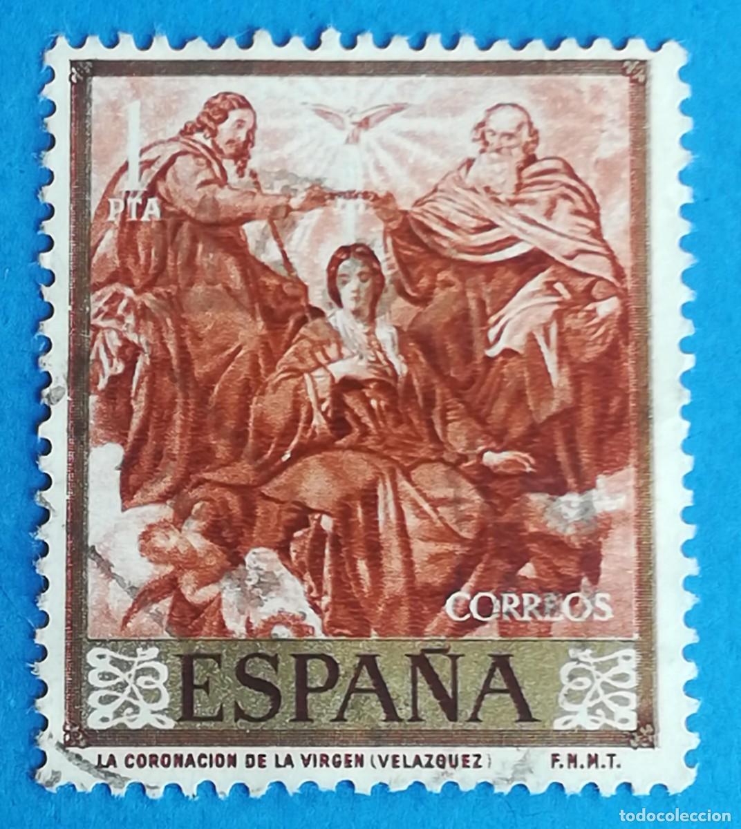 Sellos: La coronaci&oacute;n de la Virgen. (Vel&aacute;zquez). Edifil 1244.