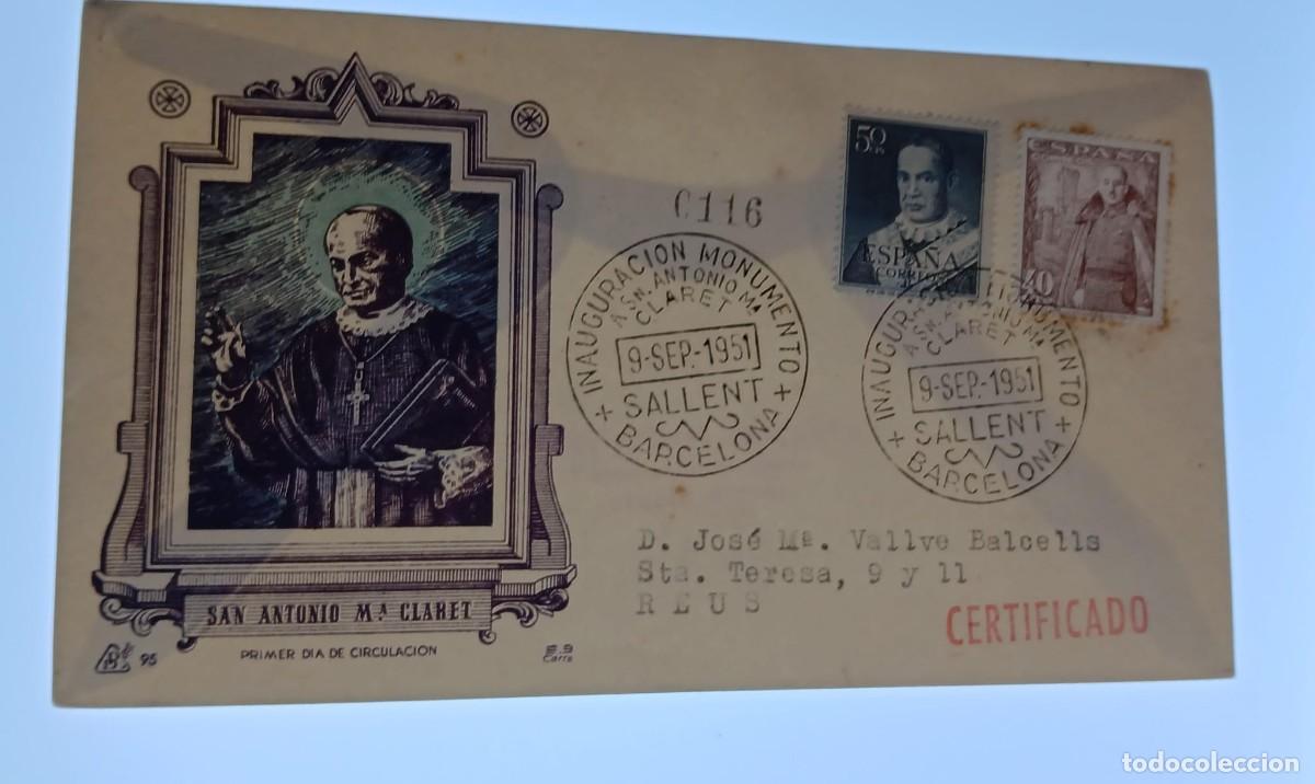 Sellos: Espa&ntilde;a 1951primer d&iacute;a de circulaci&oacute;n