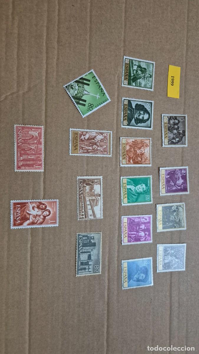 Sellos: SELLOS DE ESPA&Ntilde;A A&Ntilde;O COMPLETO DE 1959 - Foto 1