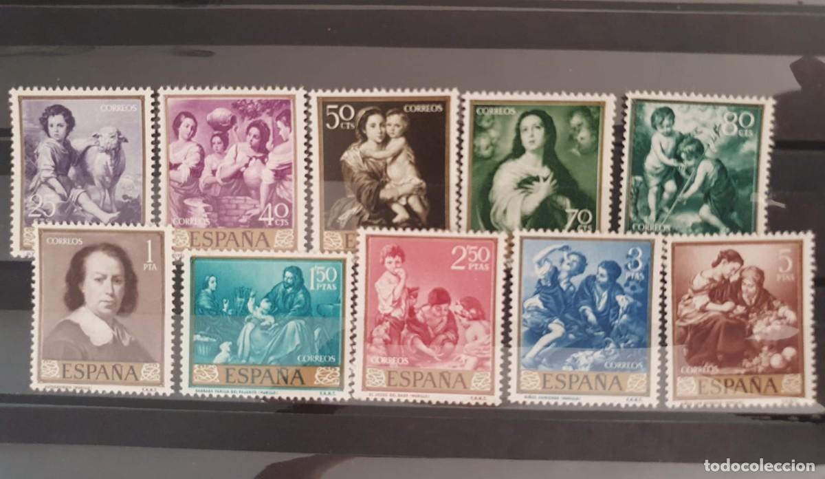 Sellos: SERIE COMPLETA EDIFIL 1270 ** A 1279 ** MURILLO ESPA&Ntilde;A 1960