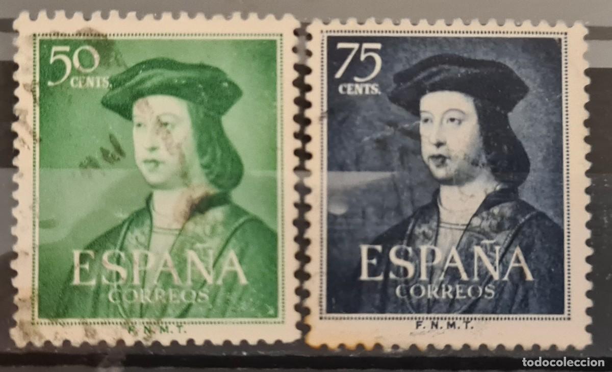 Sellos: Serie de sellos usados de Espa&ntilde;a 1952: V centenario del nacimiento de Fernando el Cat&oacute;lico
