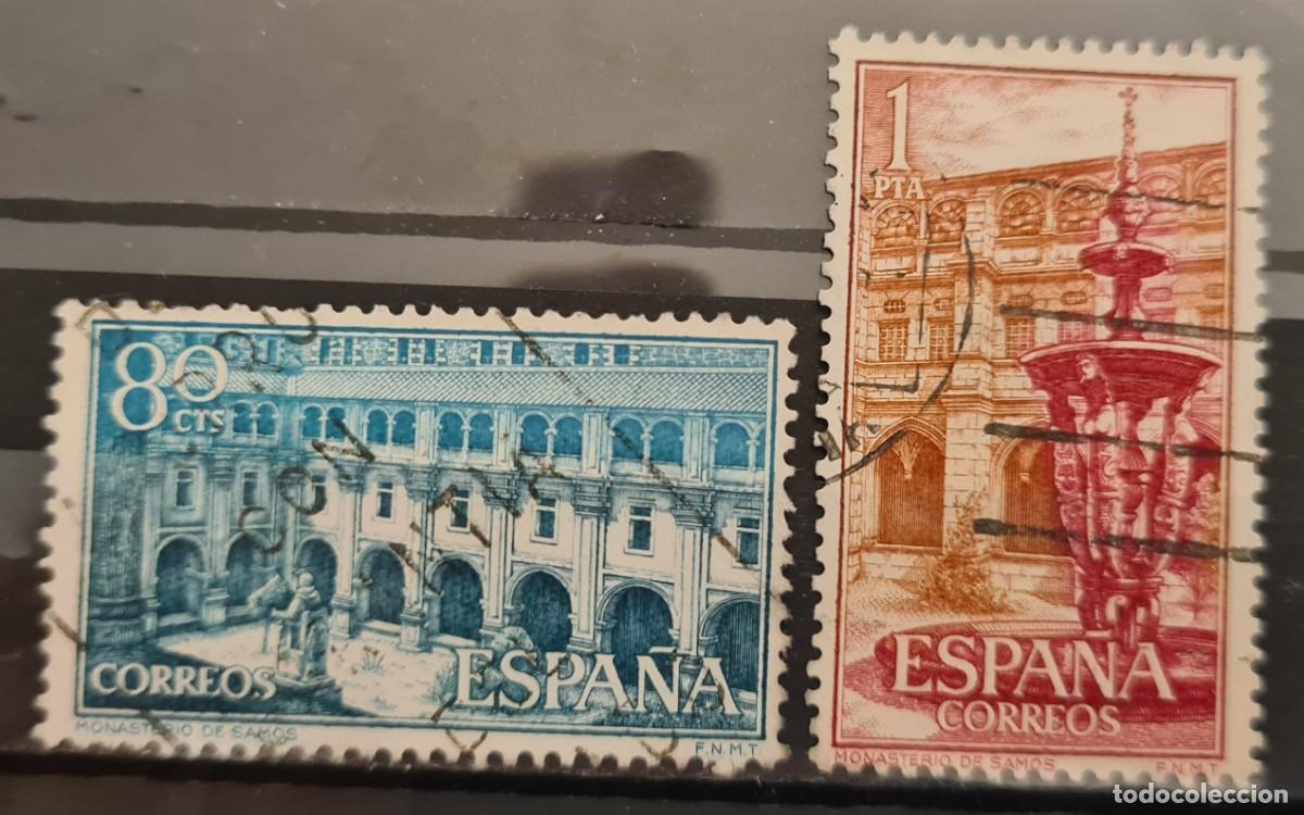 Sellos: Serie de sellos usados de Espa&ntilde;a 1960: Monasterio de Samos