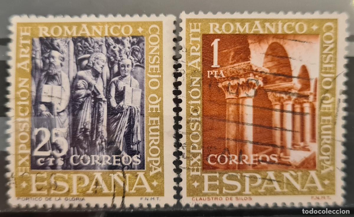 Sellos: Serie de sellos usados de Espa&ntilde;a 1961: Exposici&oacute;n de arte Rom&aacute;nico del Consejo de Europa