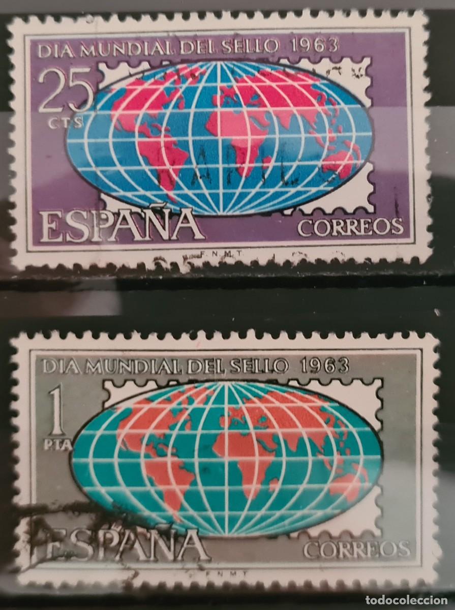 Sellos: Serie de sellos usados de Espa&ntilde;a 1963: D&iacute;a Mundial del Sello