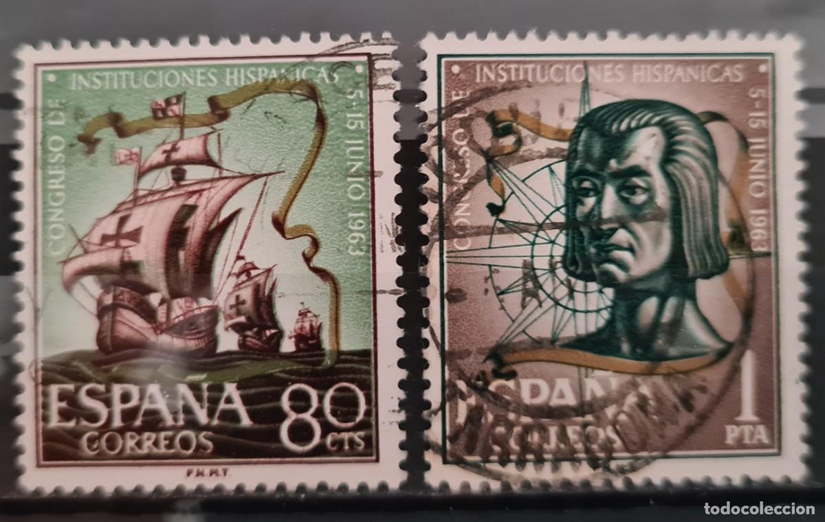 Sellos: Serie de sellos usados de Espa&ntilde;a 1963: Congreso de instituciones hisp&aacute;nicas en Madrid