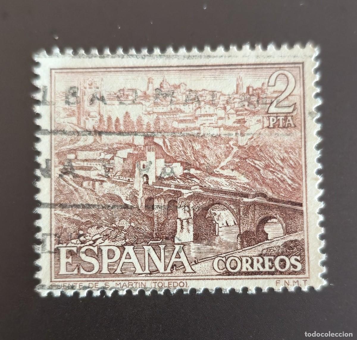 Sellos: sello de Espa&ntilde;a 1975 - Puente de San Mart&iacute;n