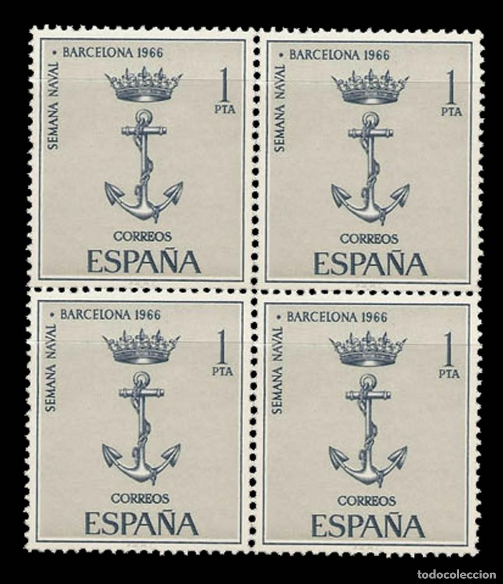 Sellos: Edifil 1737 nuevo sin charnela MNH ** 1966 Semana naval en Barcelona bloque de 4