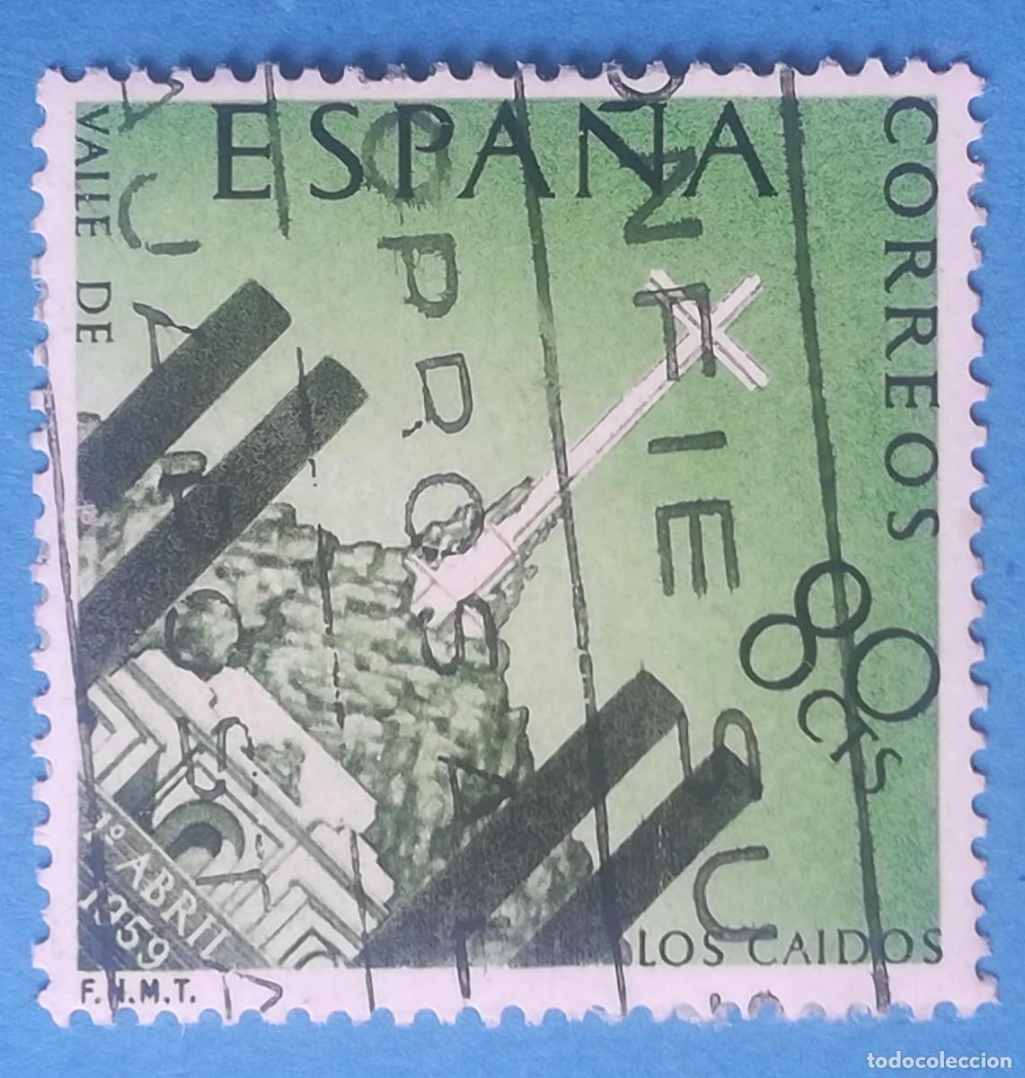 Sellos: Inauguraci&oacute;n del Monasterio de la Santa Cruz del Valle de los Ca&iacute;dos. Edifil 1248. Usado