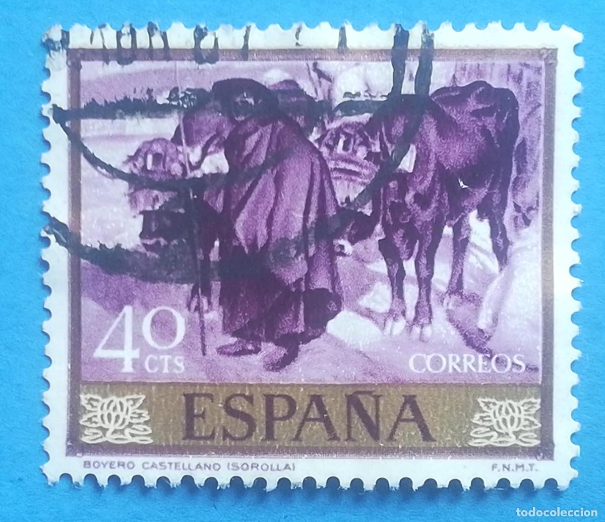 Sellos: Boyero castellano (Joaqu&iacute;n Sorolla). Edifil 1567. Usado.