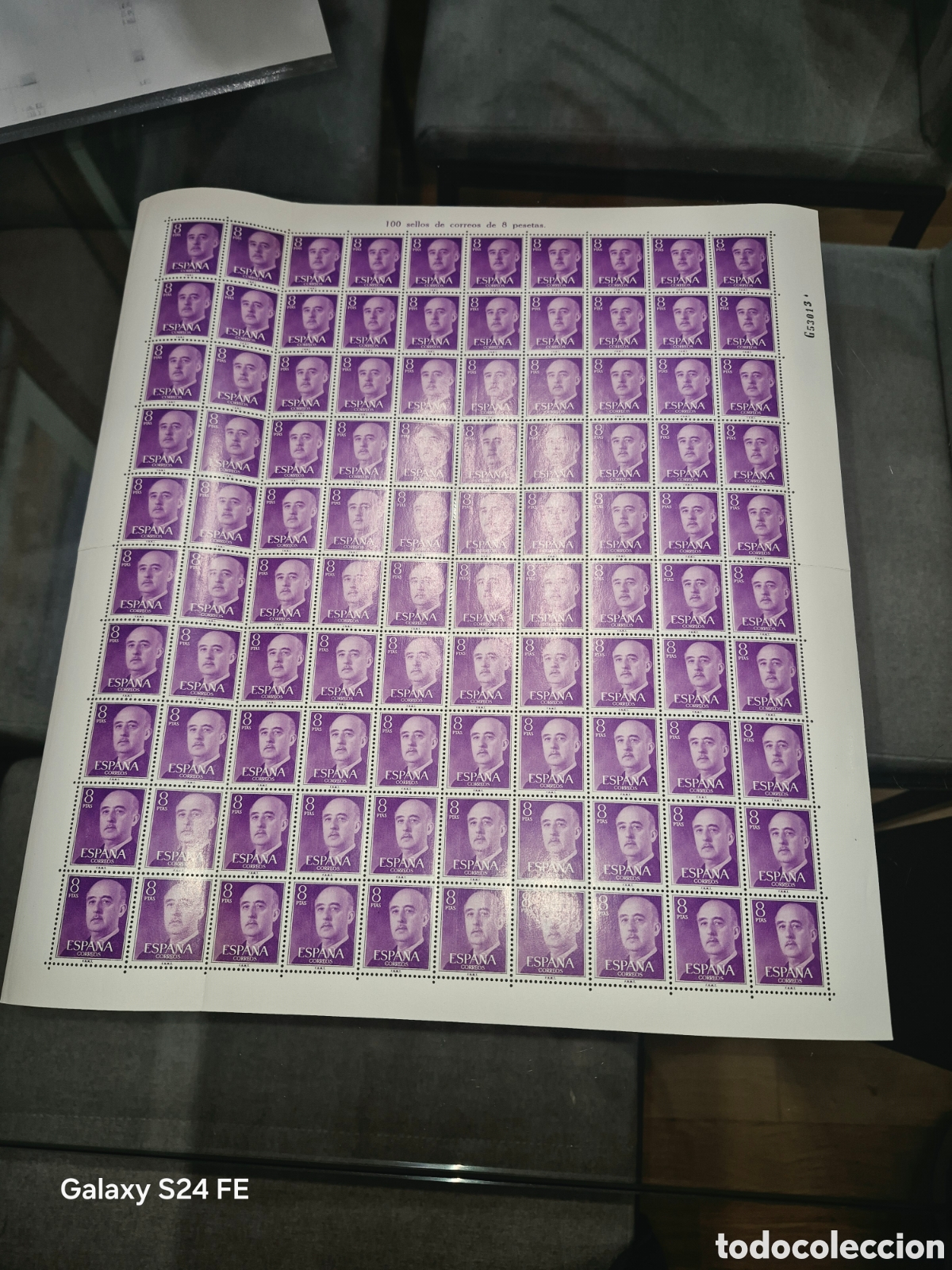 Sellos: 1 pliego completo edifil 1162 Franco 8 ptas