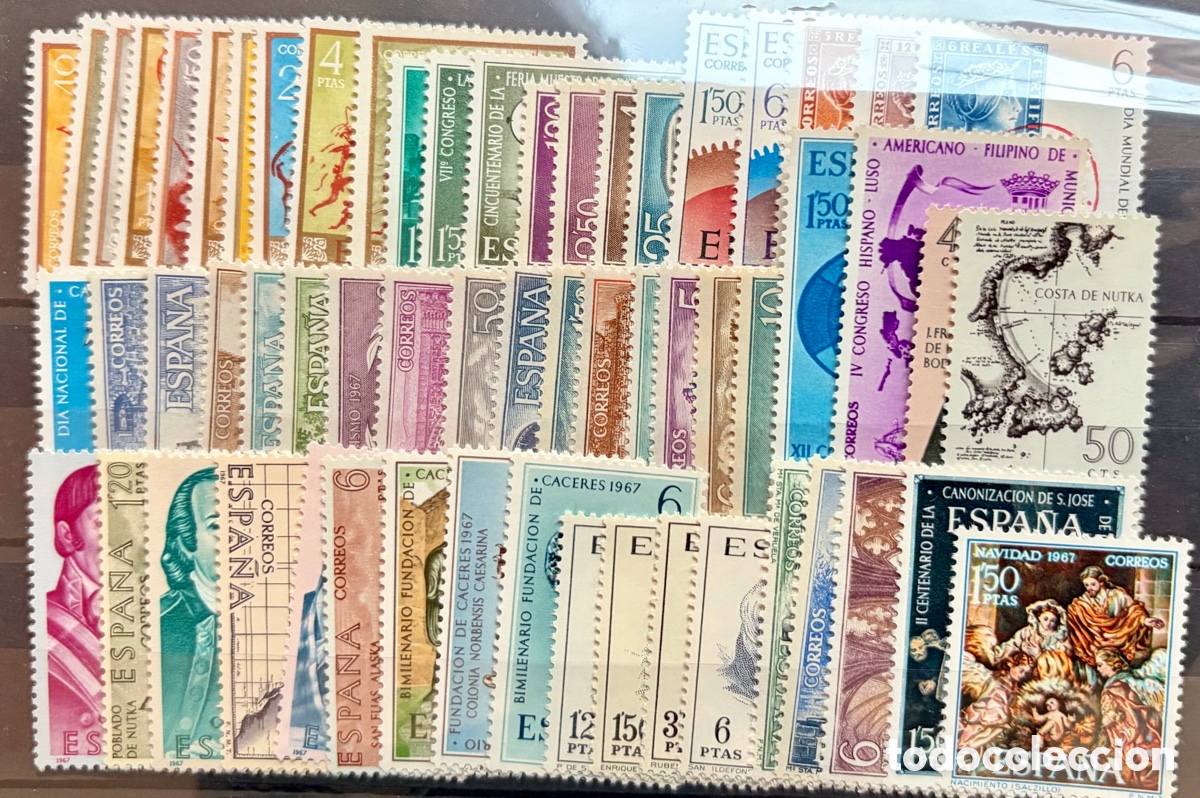 Sellos: Sellos Espa&ntilde;a a&ntilde;o completo 1967