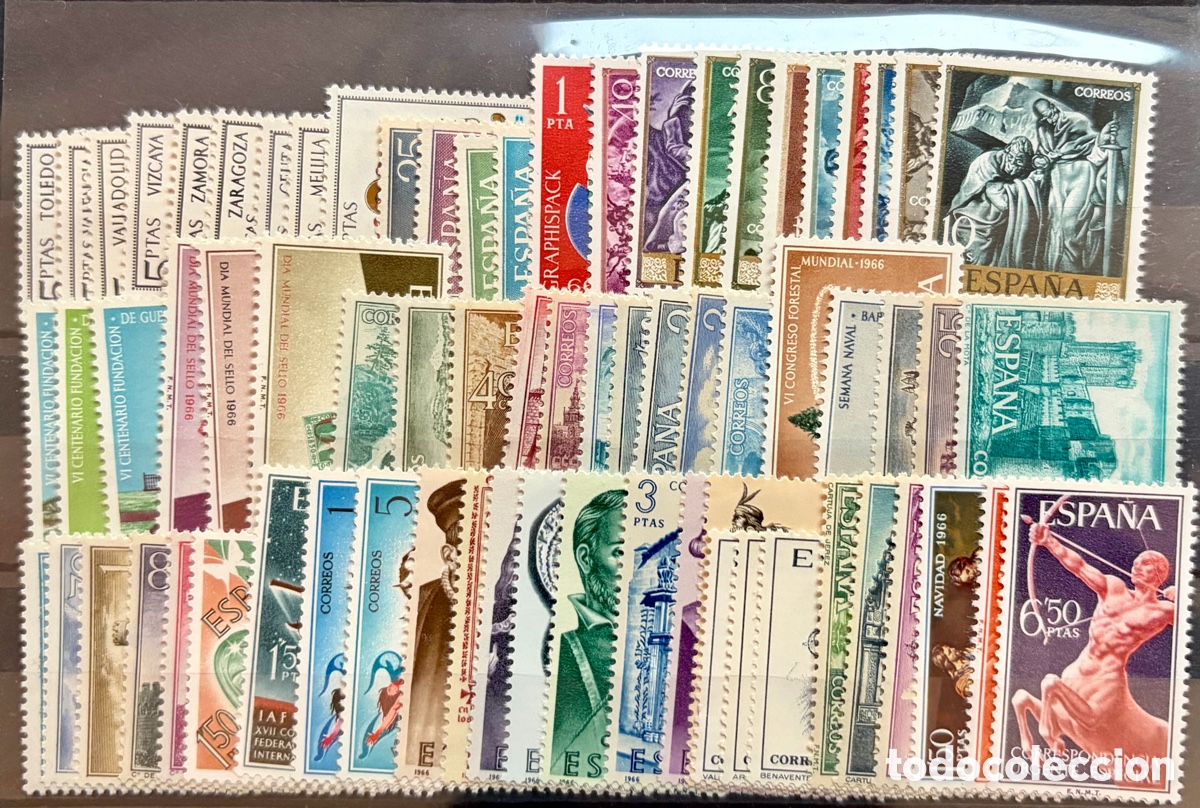 Sellos: Sellos Espa&ntilde;a a&ntilde;o completo 1966 - Foto 1
