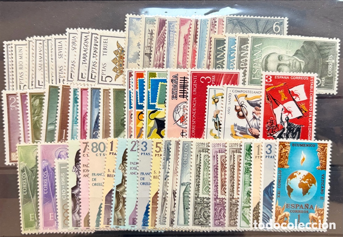 Sellos: Sellos Espa&ntilde;a a&ntilde;o completo 1965