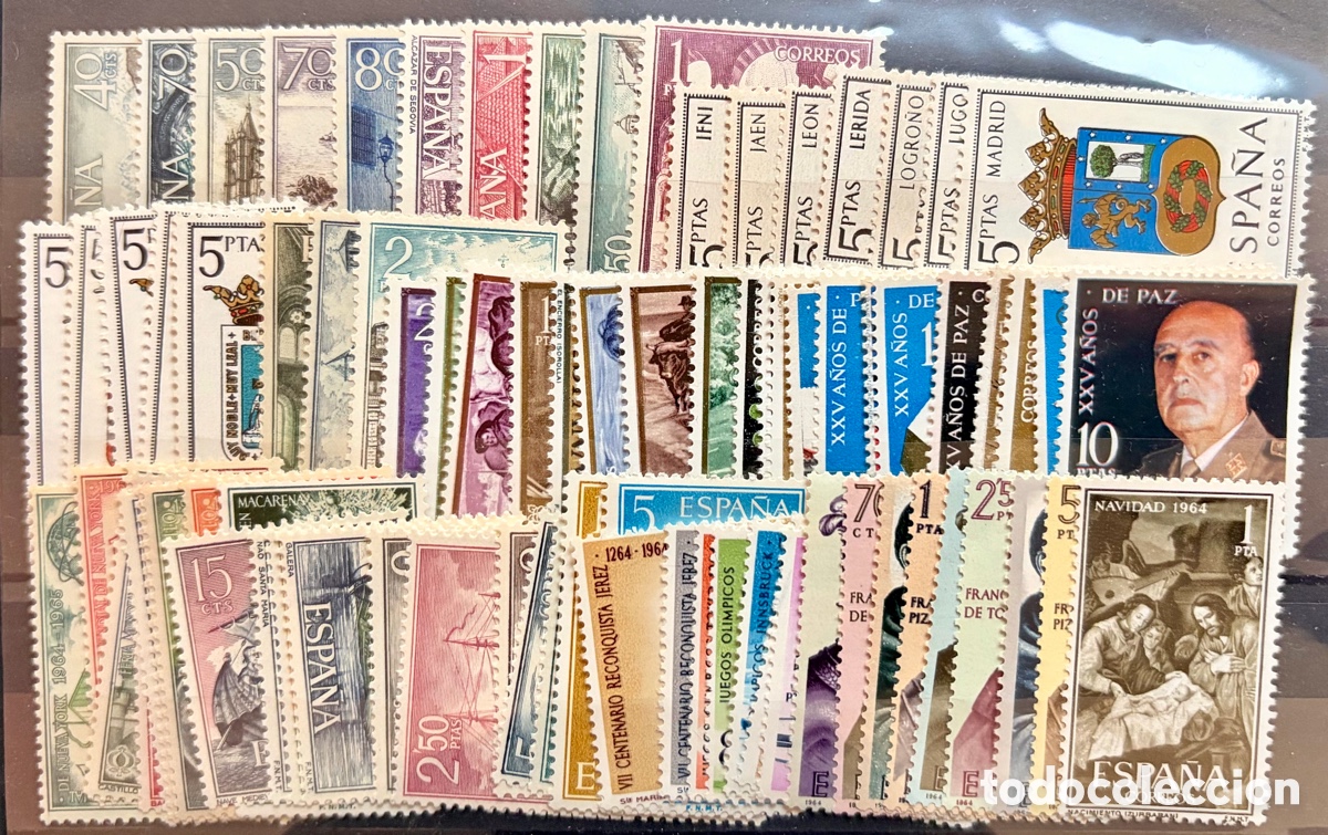 Sellos: Sellos Espa&ntilde;a a&ntilde;o completo 1964