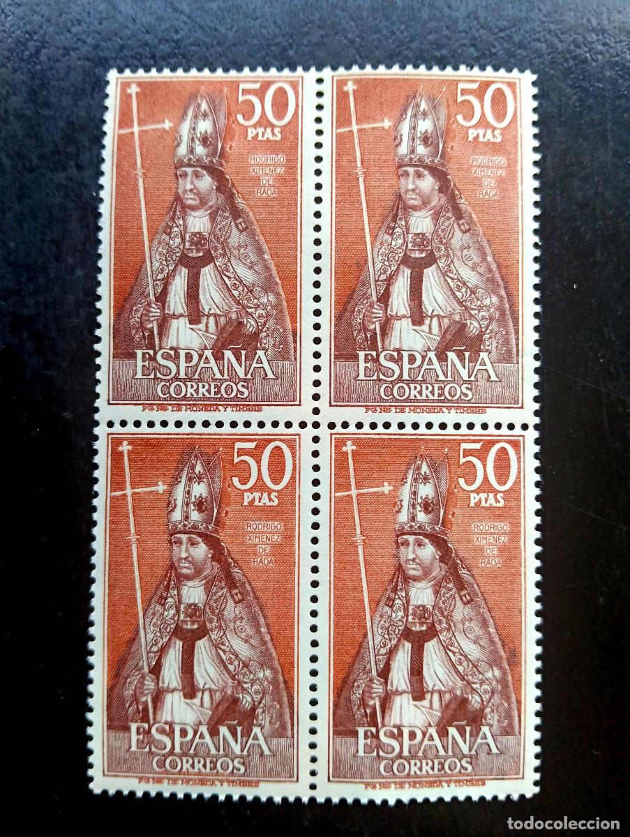 Sellos: espa&ntilde;a 1970 - rodrigo ximenez de rada - Edifil 1962 - bloque de 4