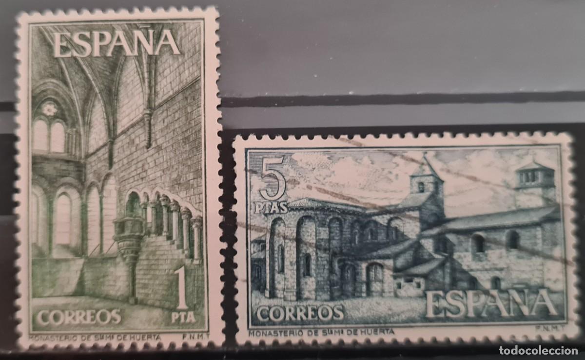 Sellos: Serie de sellos usados de Espa&ntilde;a 1964: Monasterio de Santa Mar&iacute;a de Huerta