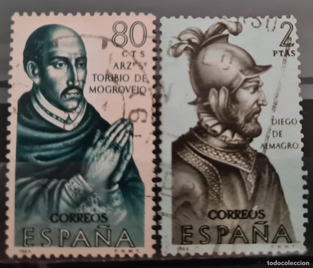 Sellos: Serie de sellos usados de Espa&ntilde;a 1964: Conquistadores de Am&eacute;rica (V)