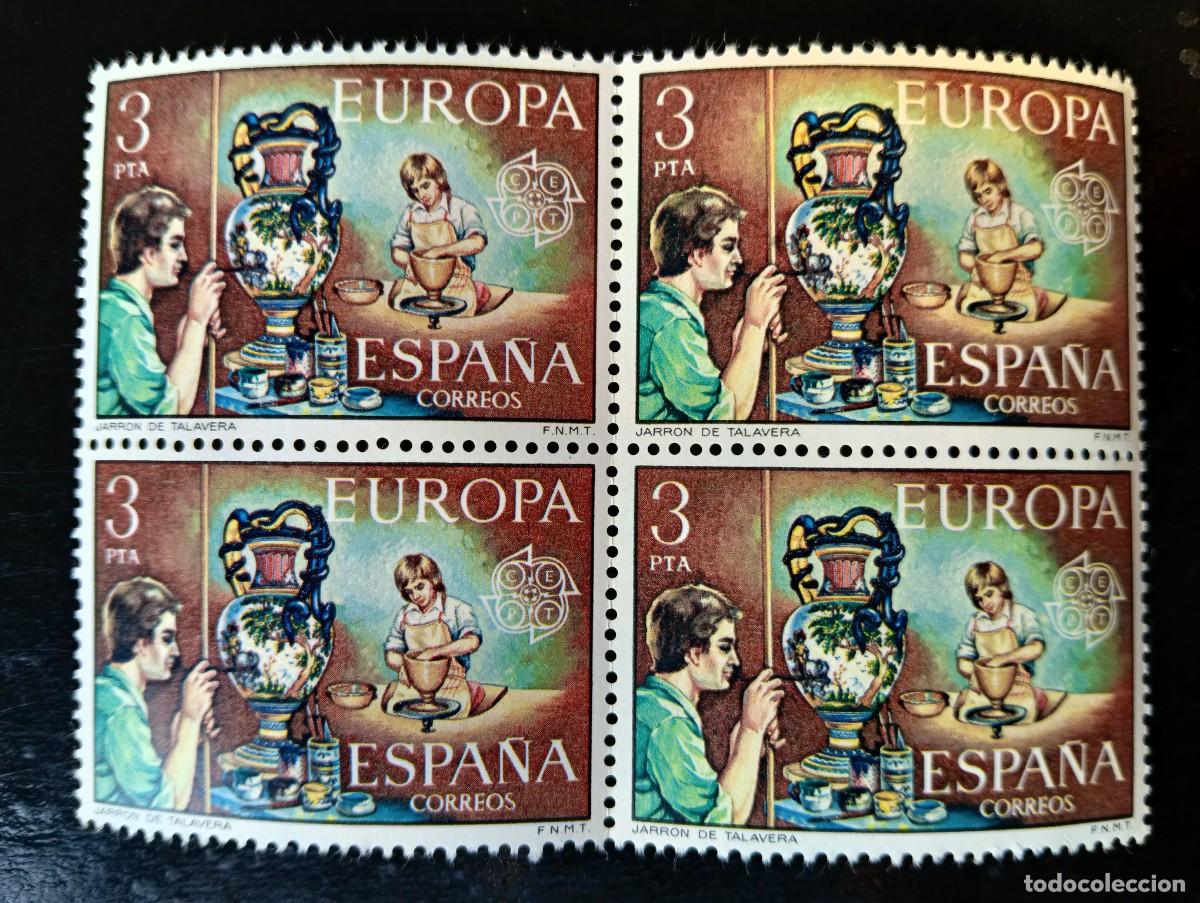 Sellos: Espa&ntilde;a 1976 - Edifil 2316 - Europa-CEPT. Jarr&oacute;n de Talavera. Nuevos. Bloque de 4