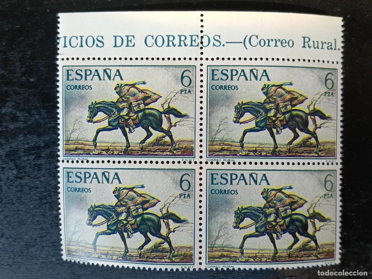 Sellos: Espa&ntilde;a 1976 - Edifil 2331 - Servicios de Correos. Correo rural. Nuevos. Bloque de 4