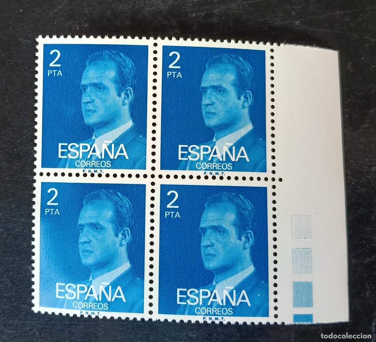 Sellos: Espa&ntilde;a 1976 - Edifil 2345 - Juan Carlos I. Efigie del Rey. Nuevos. Bloque de 4