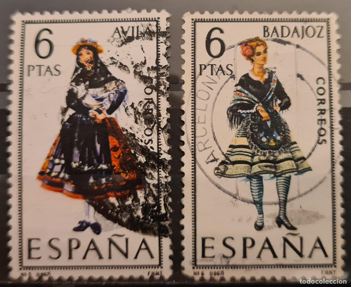 Sellos: Serie de sellos usados de Espa&ntilde;a 1967: trajes femeninos