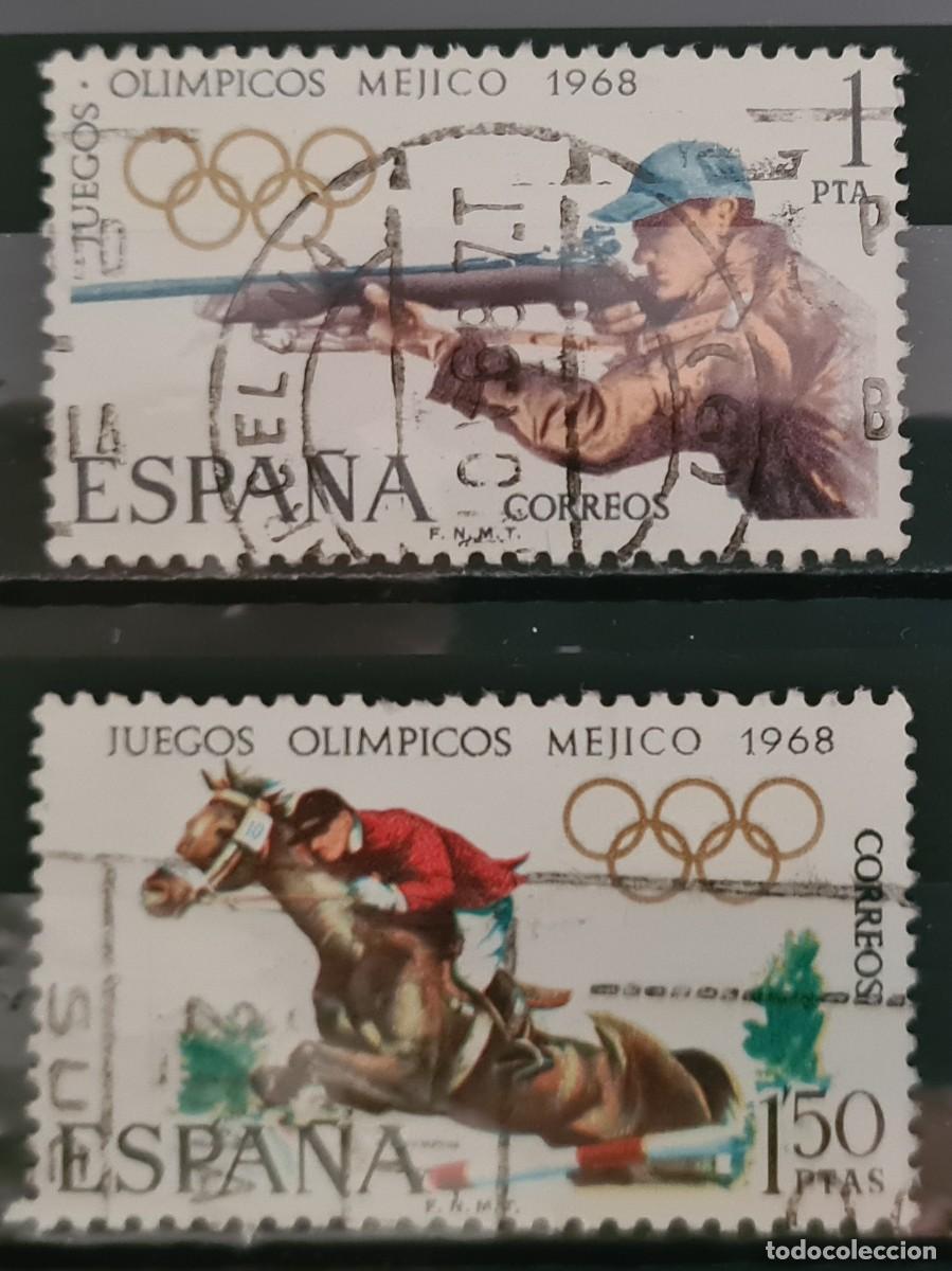 Sellos: Serie de sellos usados de Espa&ntilde;a 1968: Juegos Ol&iacute;mpicos de Mexico