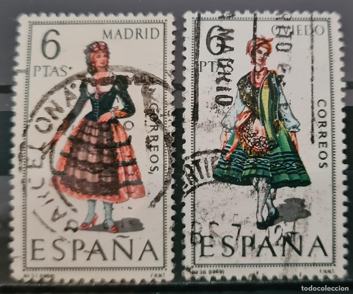 Sellos: Serie de sellos usados de Espa&ntilde;a 1969: trajes femeninos