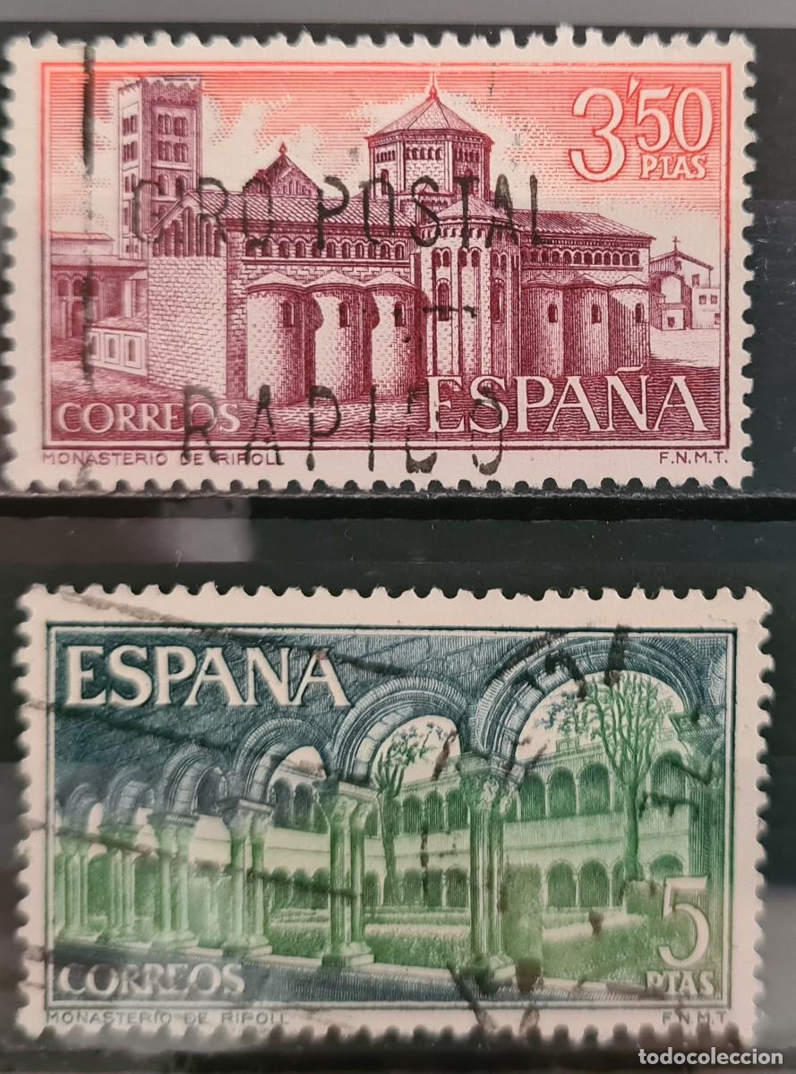 Sellos: Serie de sellos usados de Espa&ntilde;a 1970: Monasterio de Ripoll