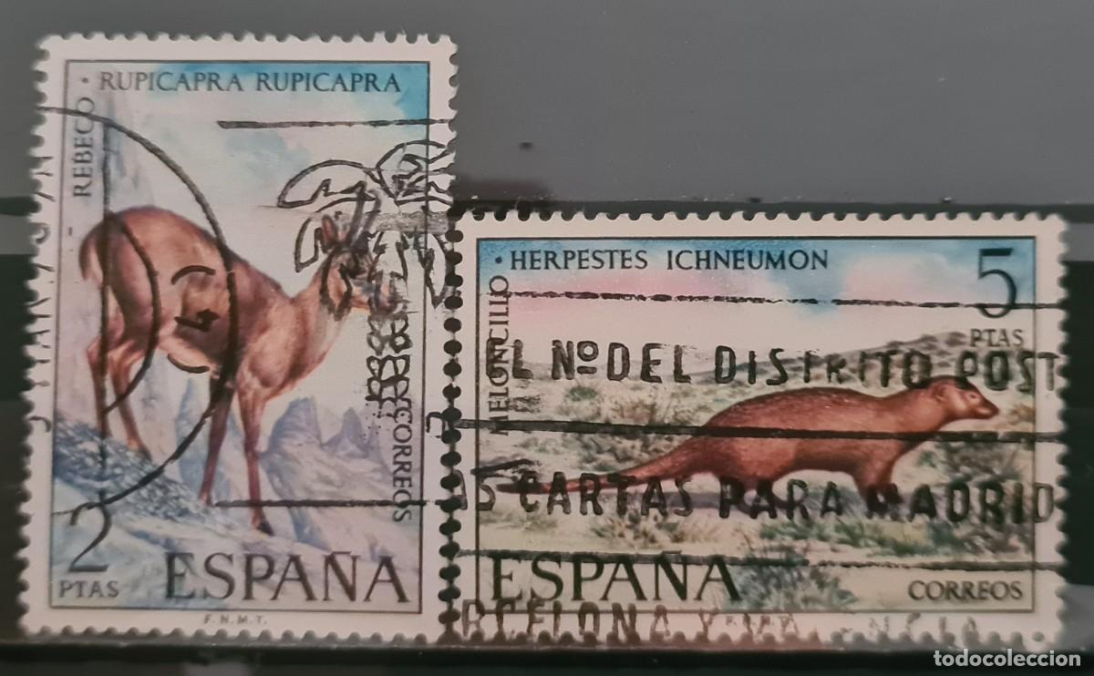 Sellos: Serie de sellos usados de Espa&ntilde;a 1972: fauna
