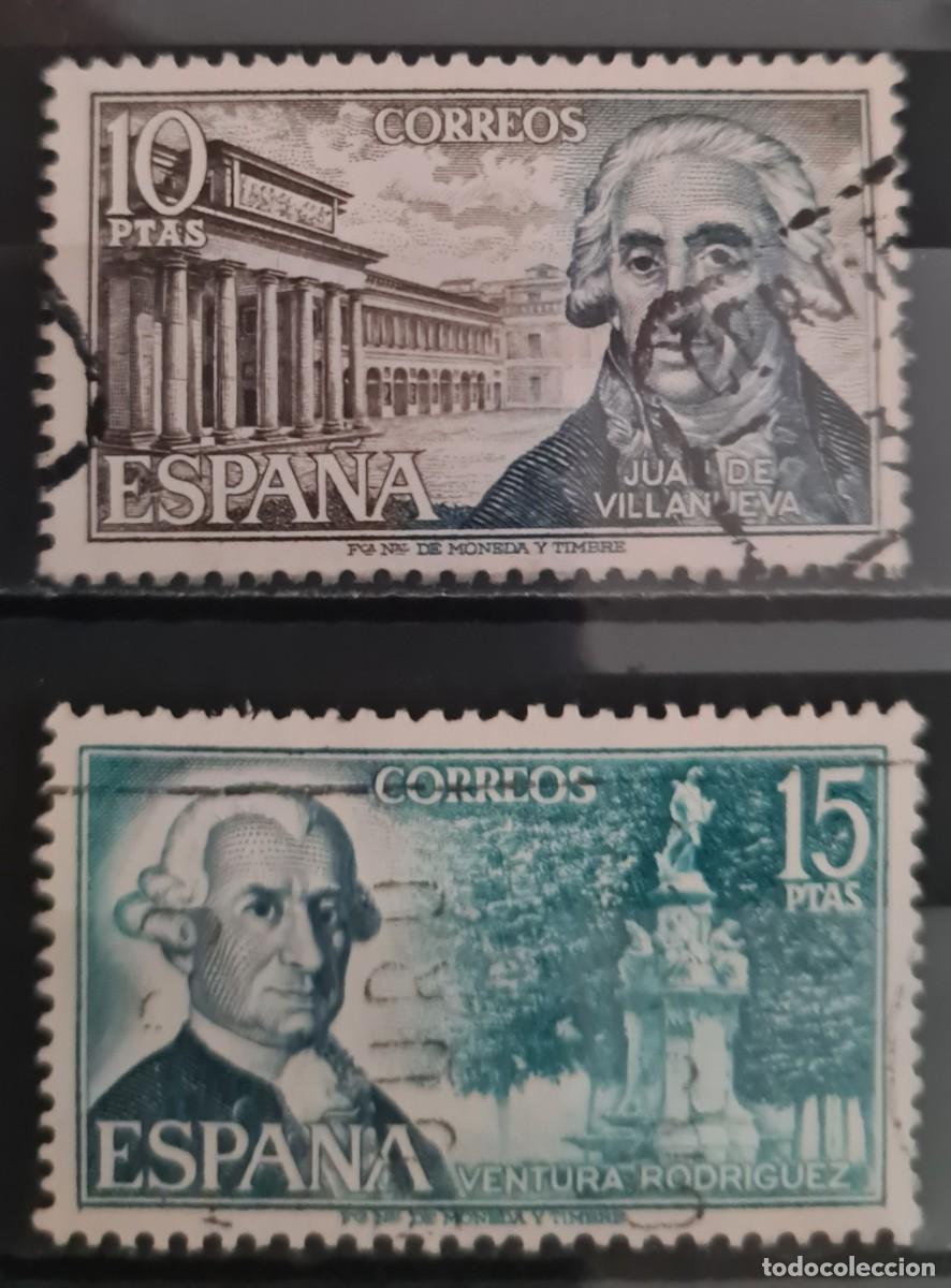Sellos: Serie de sellos usados de Espa&ntilde;a 1973: Arquitectos espa&ntilde;oles c&eacute;lebres